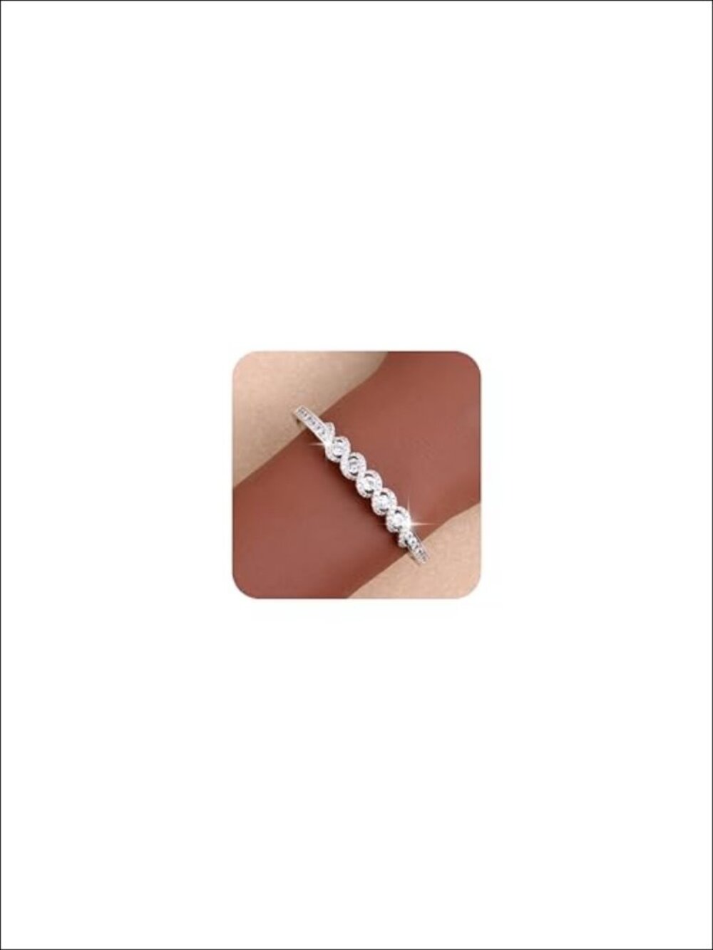 Cubic Zirconia Bangle Bracelet Stackable Cuff for Women Wedding Jewelry